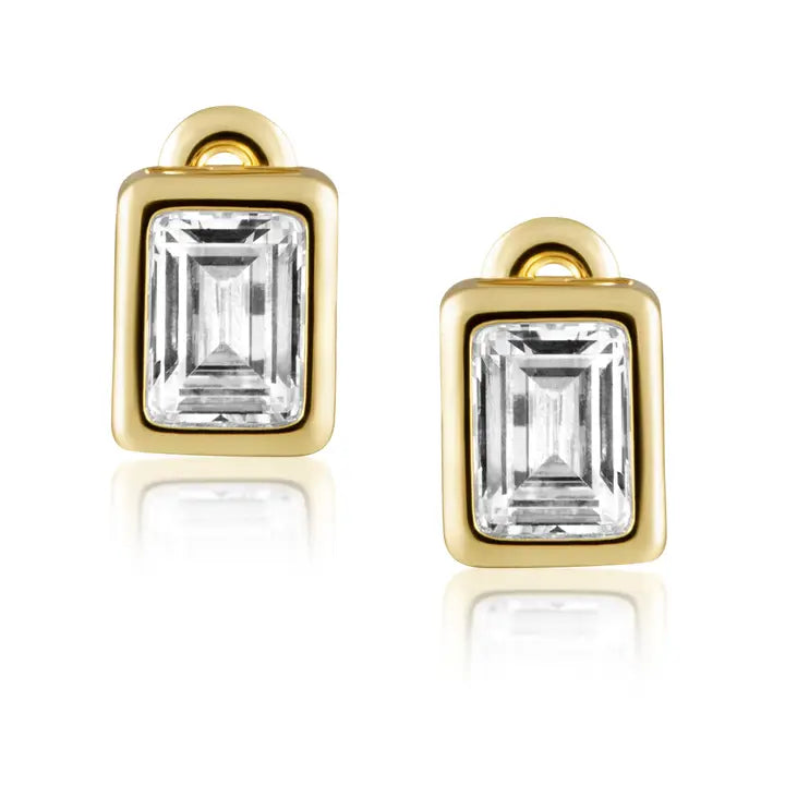 Sahira Laurel Bezel Stud