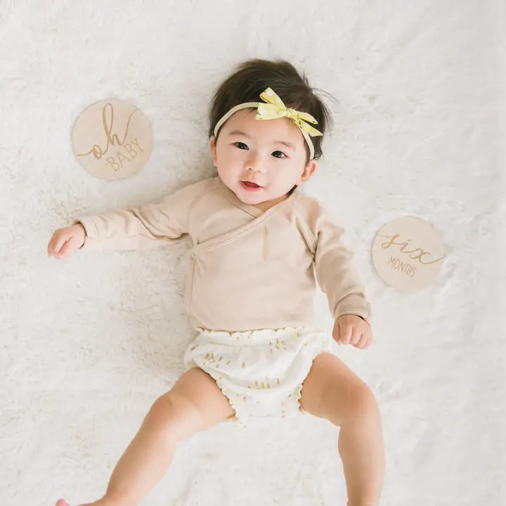 Wooden Reversible Monthly Baby Milestones