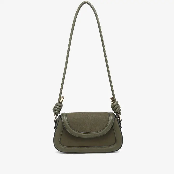 Jen & Co Marina Suede Crossbody Bag w/  Leather Trim