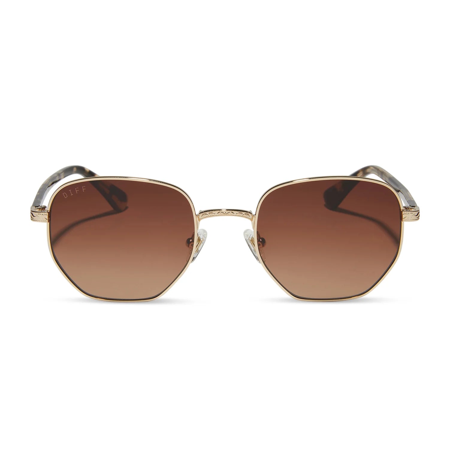 DIFF x Jessie James Decker Aviator Sunglasses with Blue Lenses DIFF Jessie James Decker Nash Aviator Designer Sunglasses  main image 2