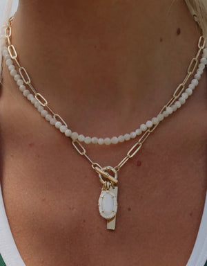 Kendra Scott Elisa Gold Enamel Link + Chain Necklace