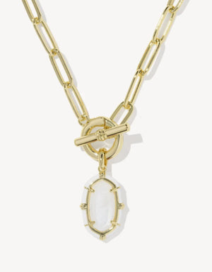 Kendra Scott Elisa Gold Enamel Link + Chain Necklace