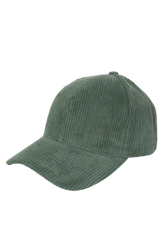 Solid Corduroy Baseball Cap