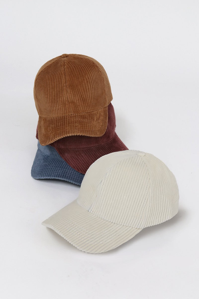 Solid Corduroy Baseball Cap