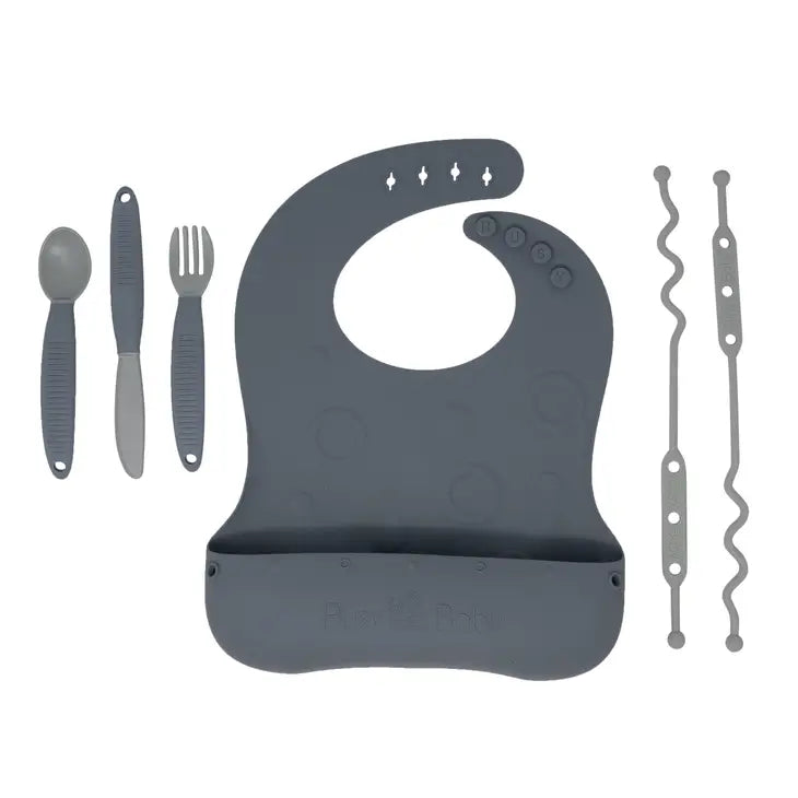 Baby Bungee Bib & Utensil Set